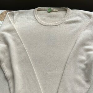 100 % cashmere and merino crew neck